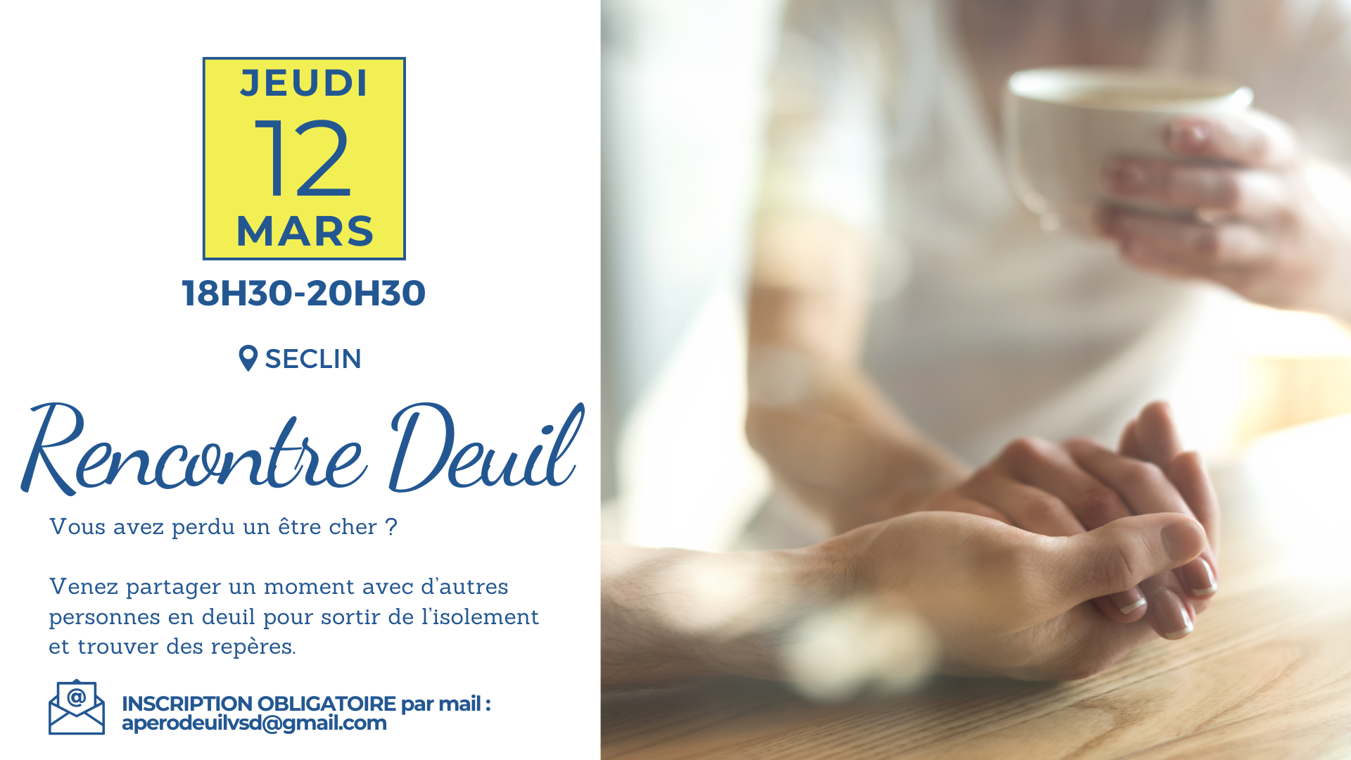 RENCONTRE DEUIL SECLIN : jeudi 12 mars